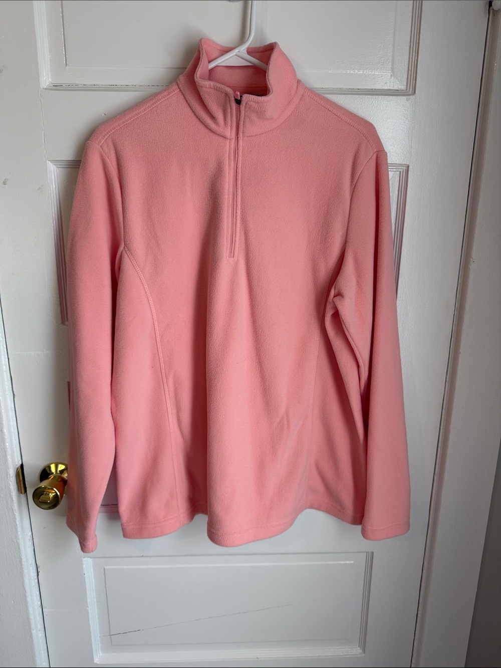 Lands' End Women's Light Pink Half-Zip Fleece Pullover